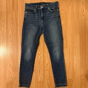 Lucky Brand Ava Skinny Jeans Women’s Size 4/27 Dark Wash Raw Hem Stretch